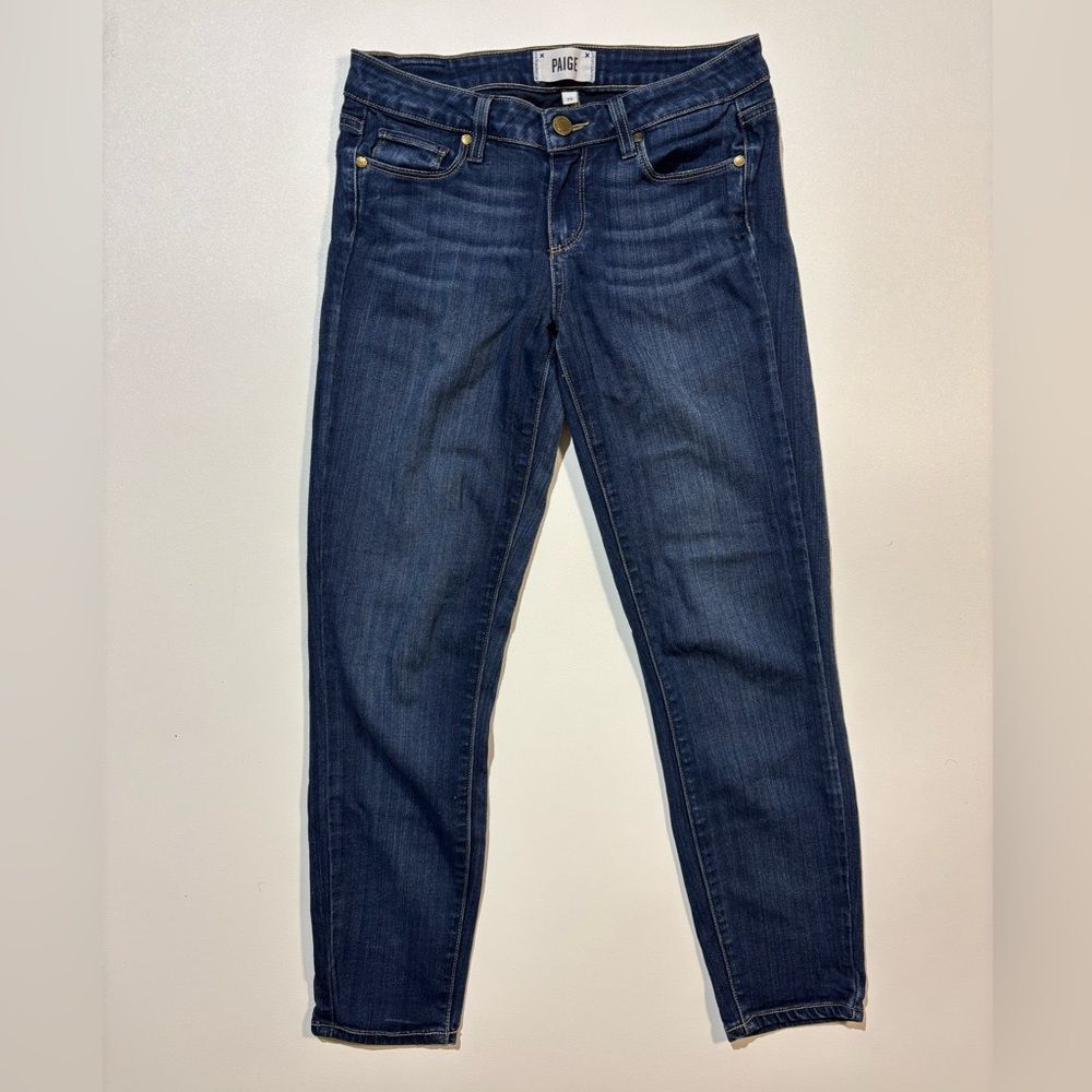 PAIGE Blue Verdugo Cropped Jeans - 26